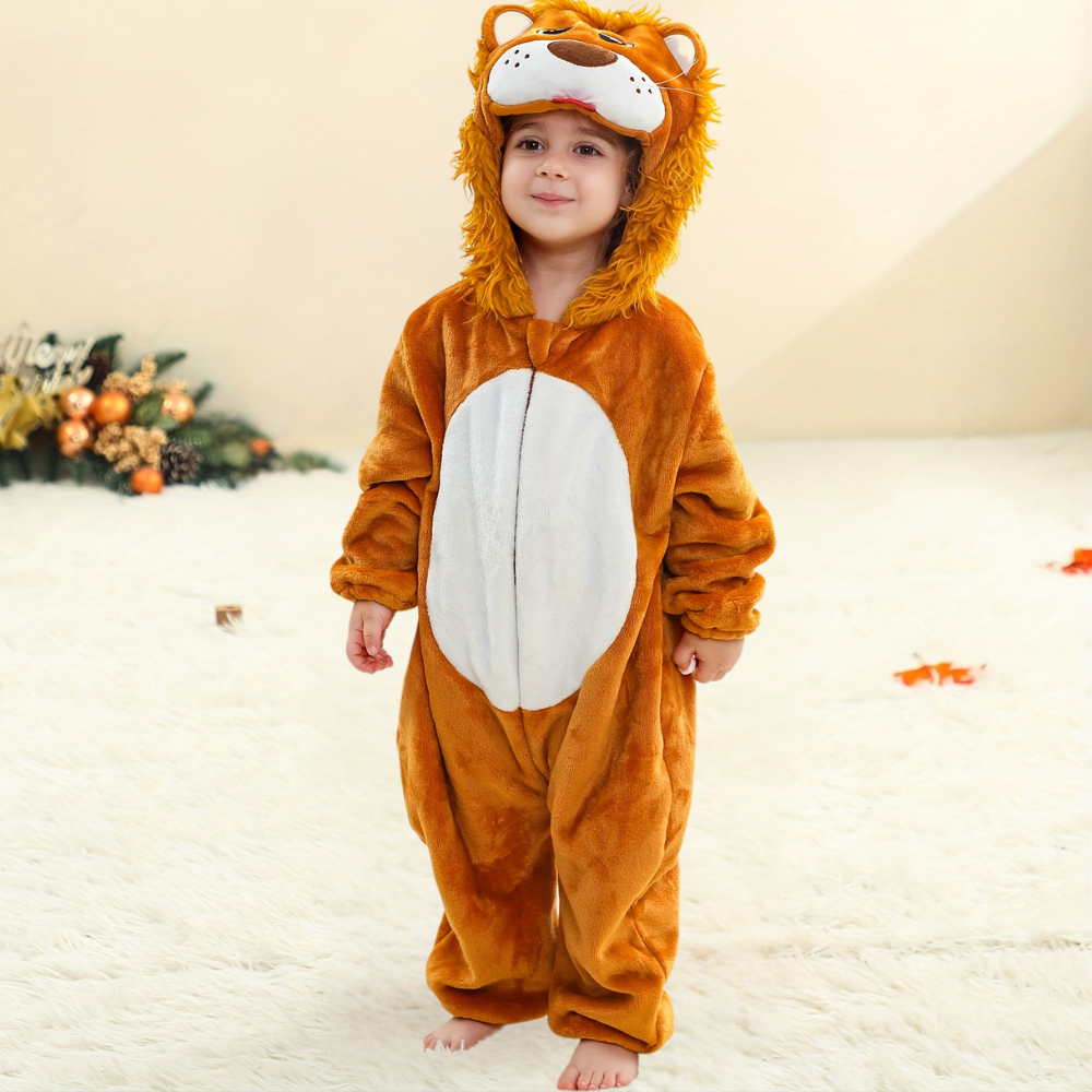 Halloween Baby Lion Costume Plush Onesie