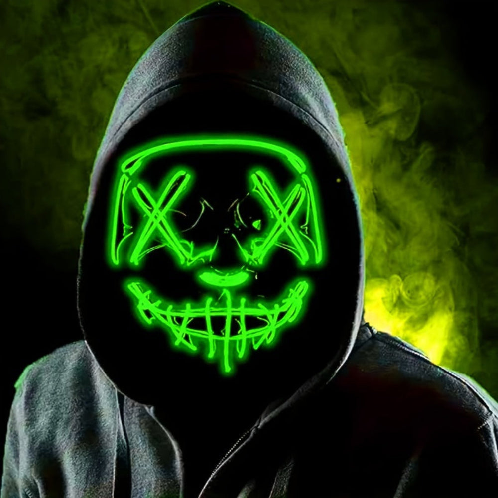 LED Glowing Halloween Purge Mask