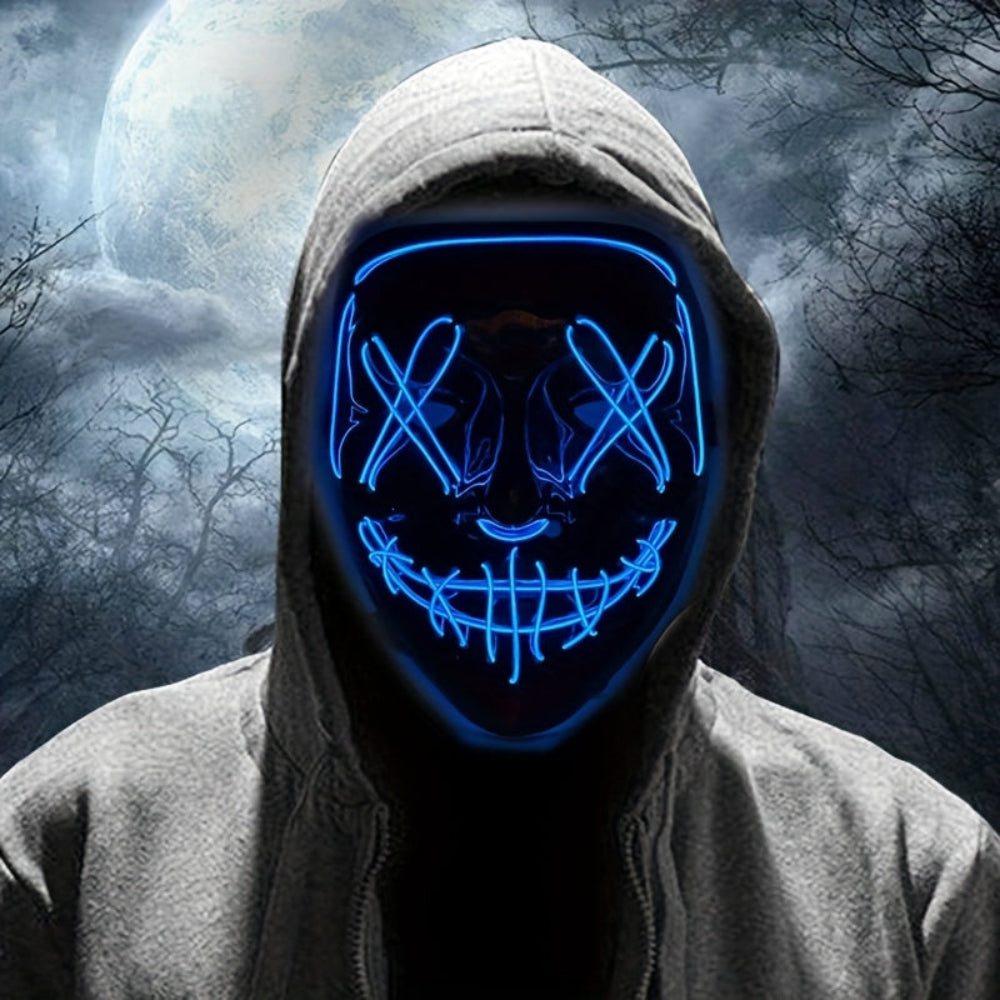 LED Glowing Halloween Purge Mask