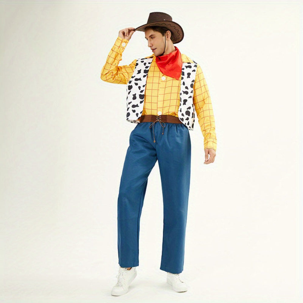Halloween Costume Adult Cowboy Polyester Outfit