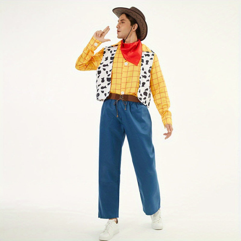 Halloween Costume Adult Cowboy Polyester Outfit