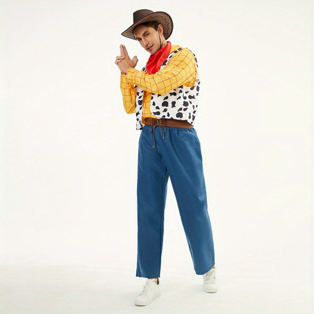 Halloween Costume Adult Cowboy Polyester Outfit