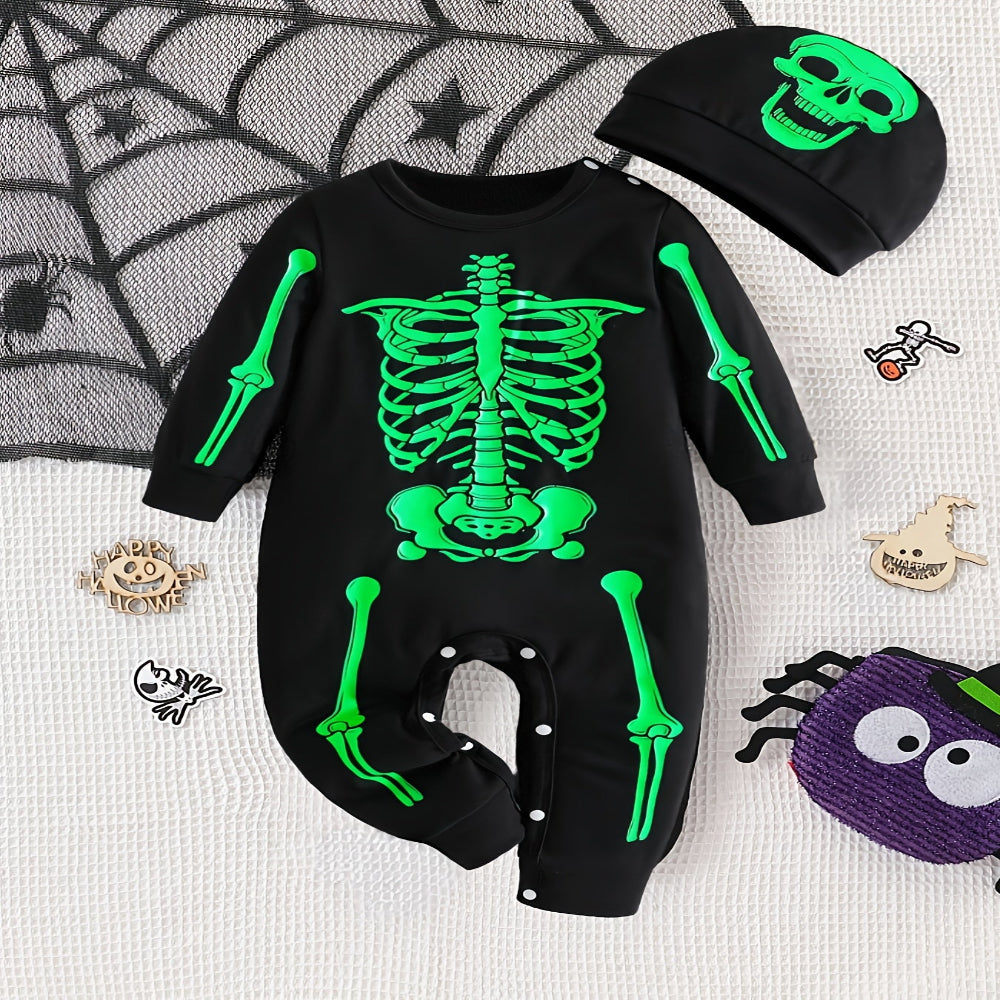 Halloween Toddler Skeleton Costume Baby Bodysuit Outfit