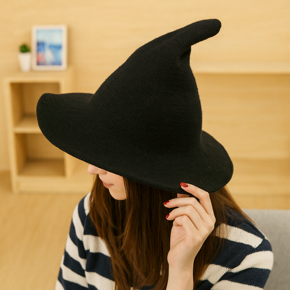 Halloween Costumes Wool Witch Hat Soft Pointed Brim Style