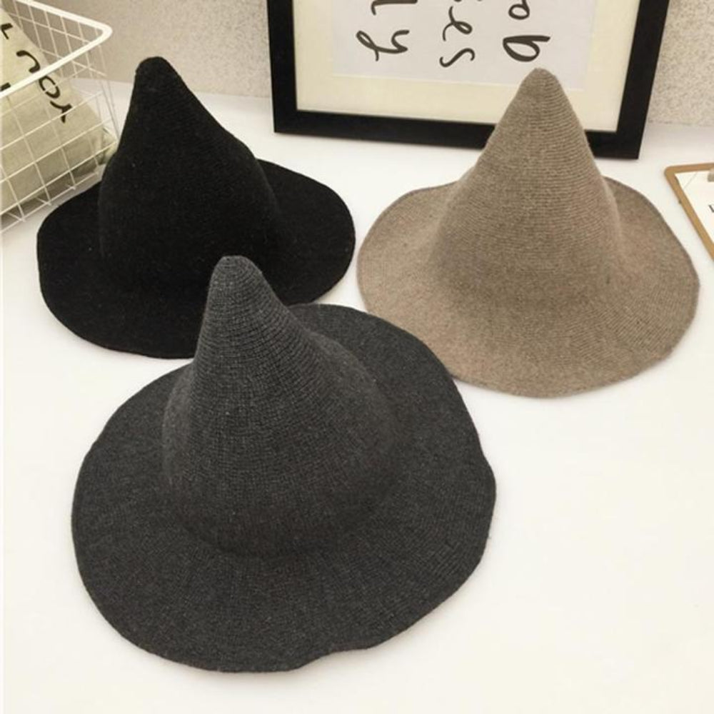 Halloween Costumes Wool Witch Hat Soft Pointed Brim Style