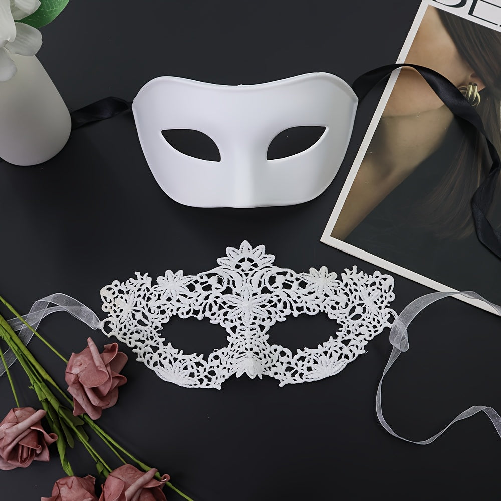 Halloween Couples Lace Masquerade Masks