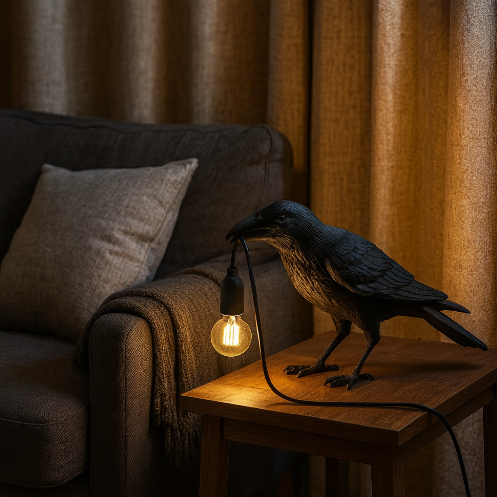 Halloween Decoration Crow Table Lamp Light
