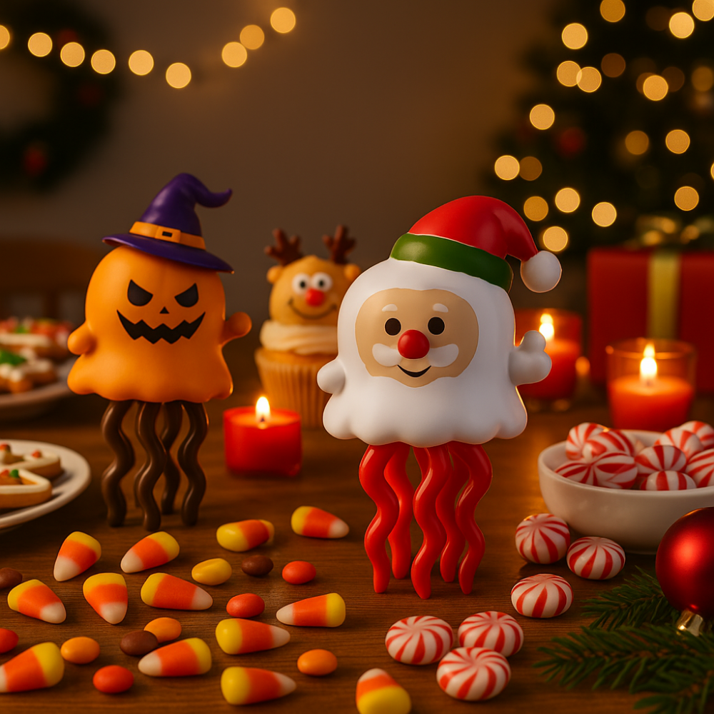 Halloween Decoration Wind Up Ghost Holiday Toy Set