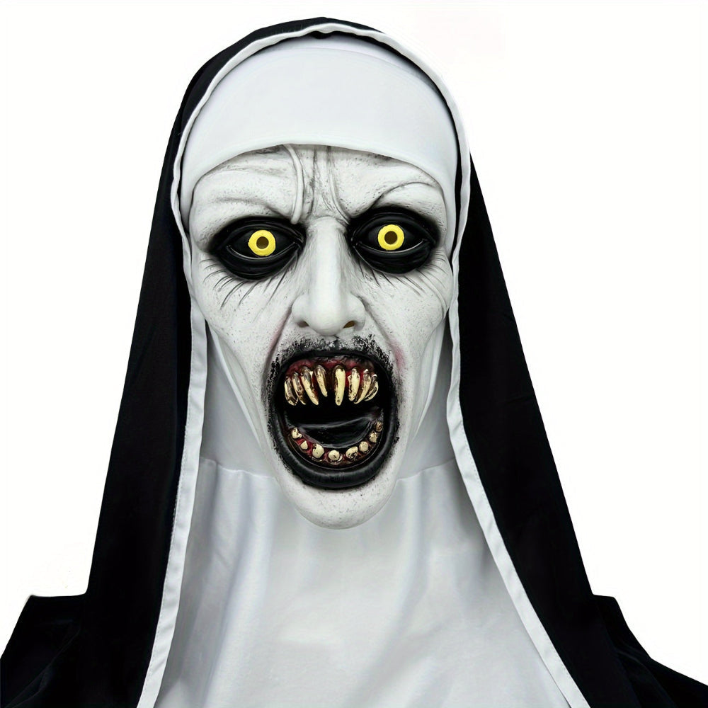 Halloween Female Nun Latex Mask