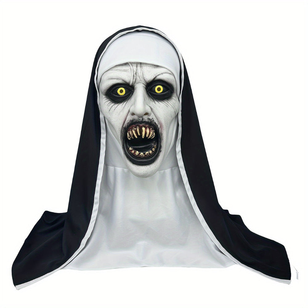 Halloween Female Nun Latex Mask