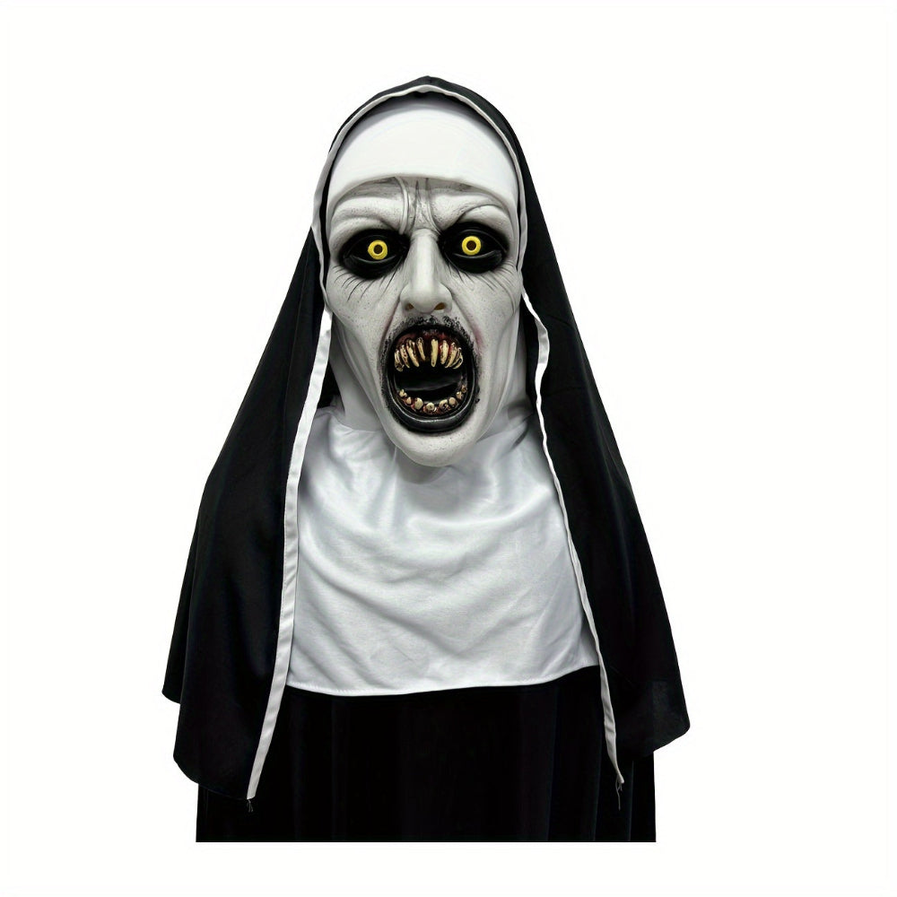 Halloween Female Nun Latex Mask