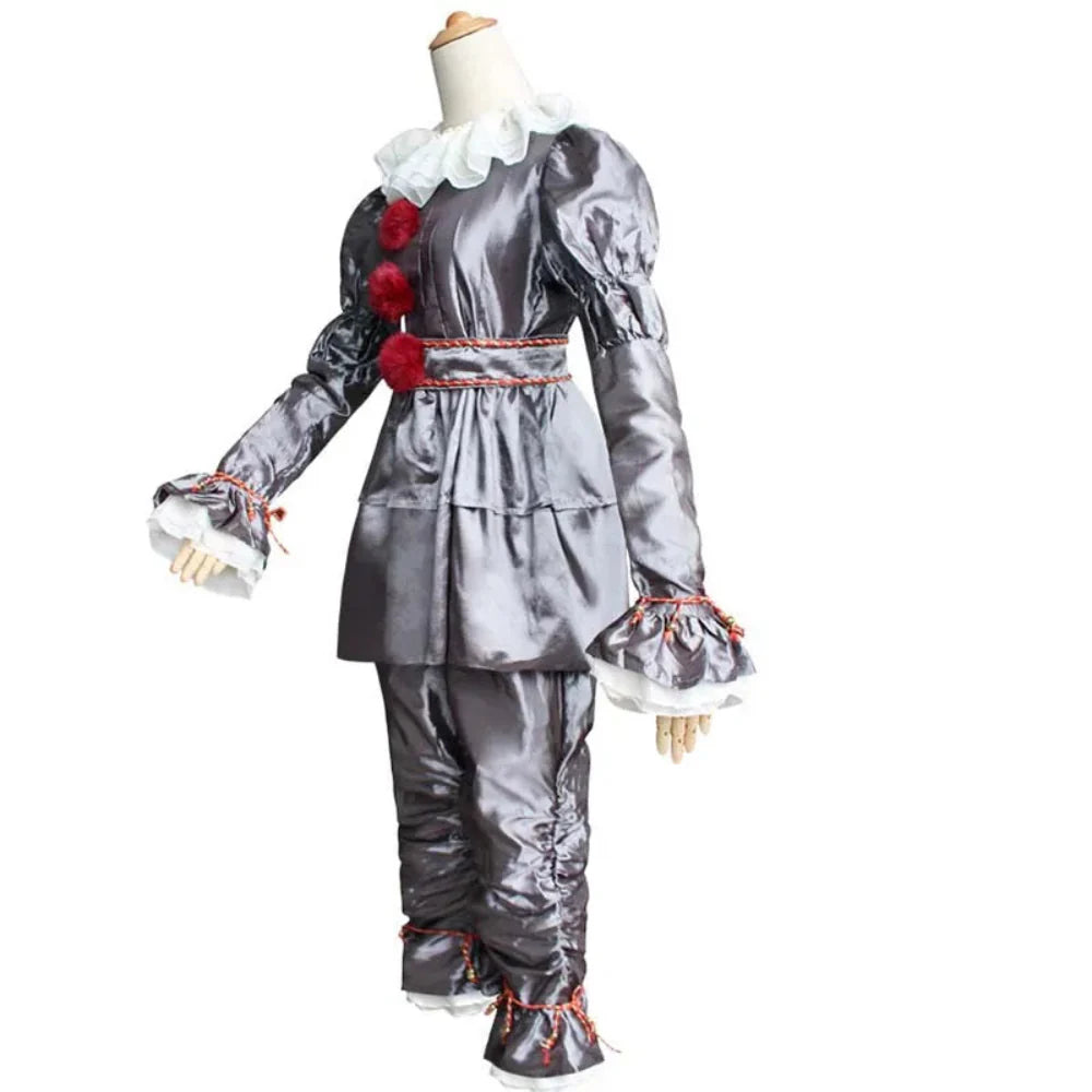 Halloween Kids Clown Costume Satin Chiffon Set