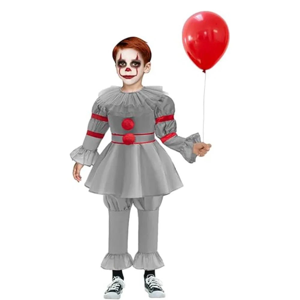 Halloween Kids Clown Costume Scary Kids Costume Set