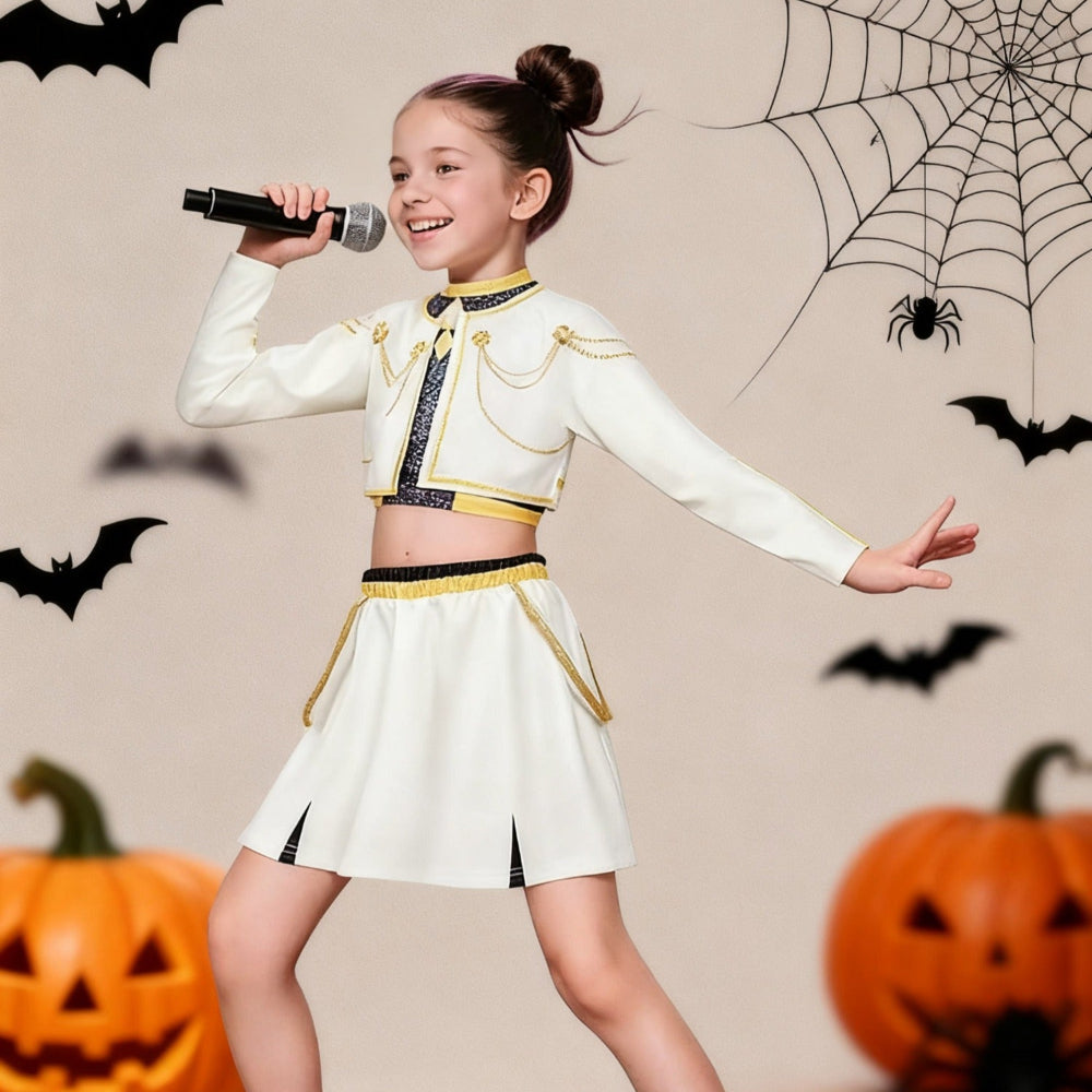 Halloween Kids Kpop Hunter Costume Party Outfit