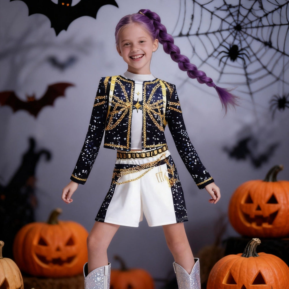 Halloween Kids Kpop Hunter Costume Party Outfit