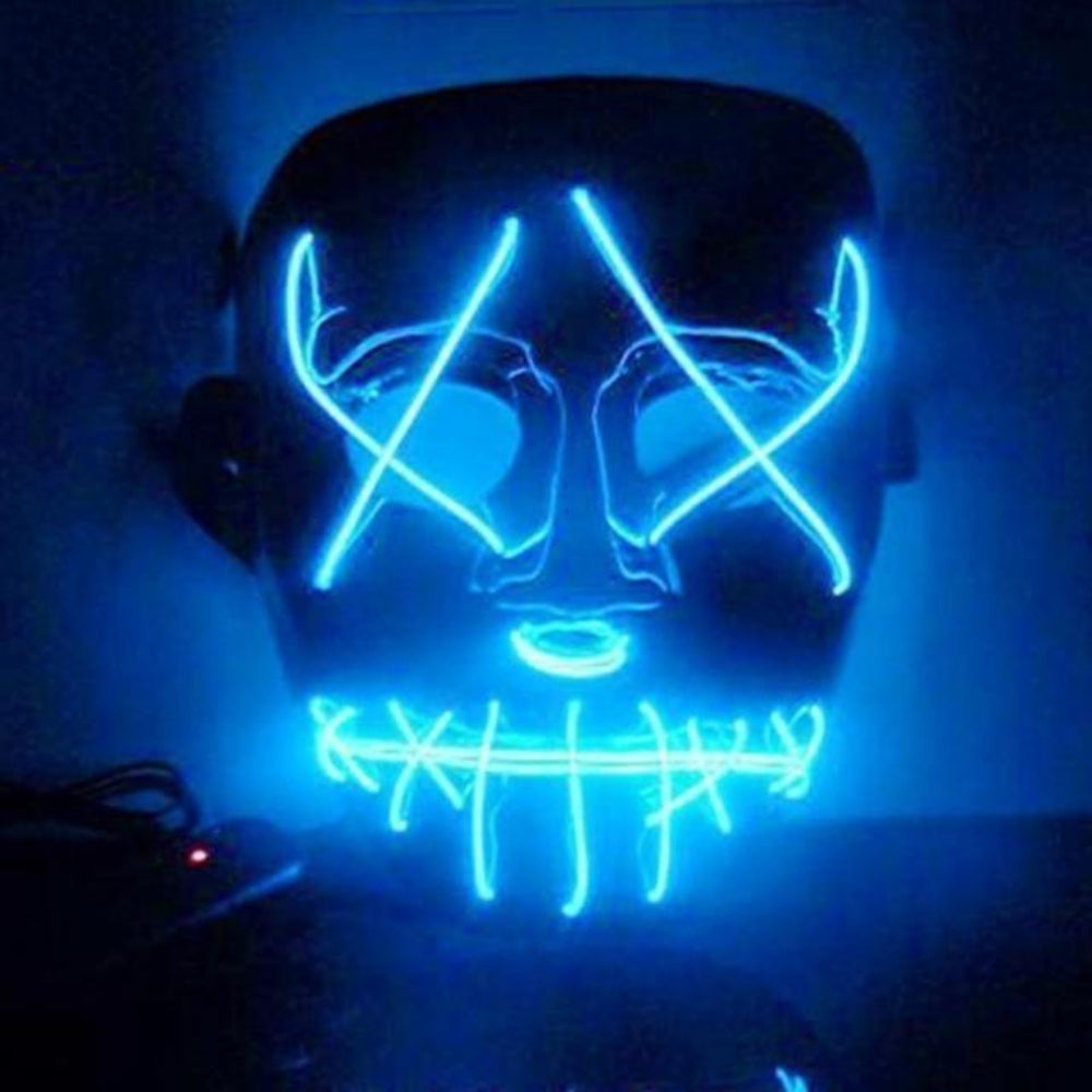 Halloween Mask LED Light Up Glowing Party Costume Accessory