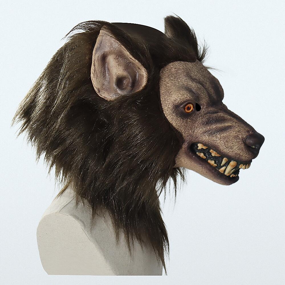 Halloween Mask Werewolf Fur Costume Head