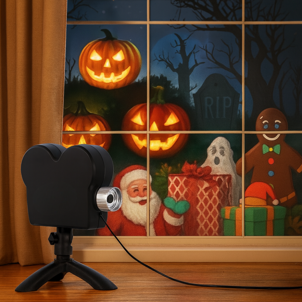 Halloween Window Projector Holiday Light Seasonal Films