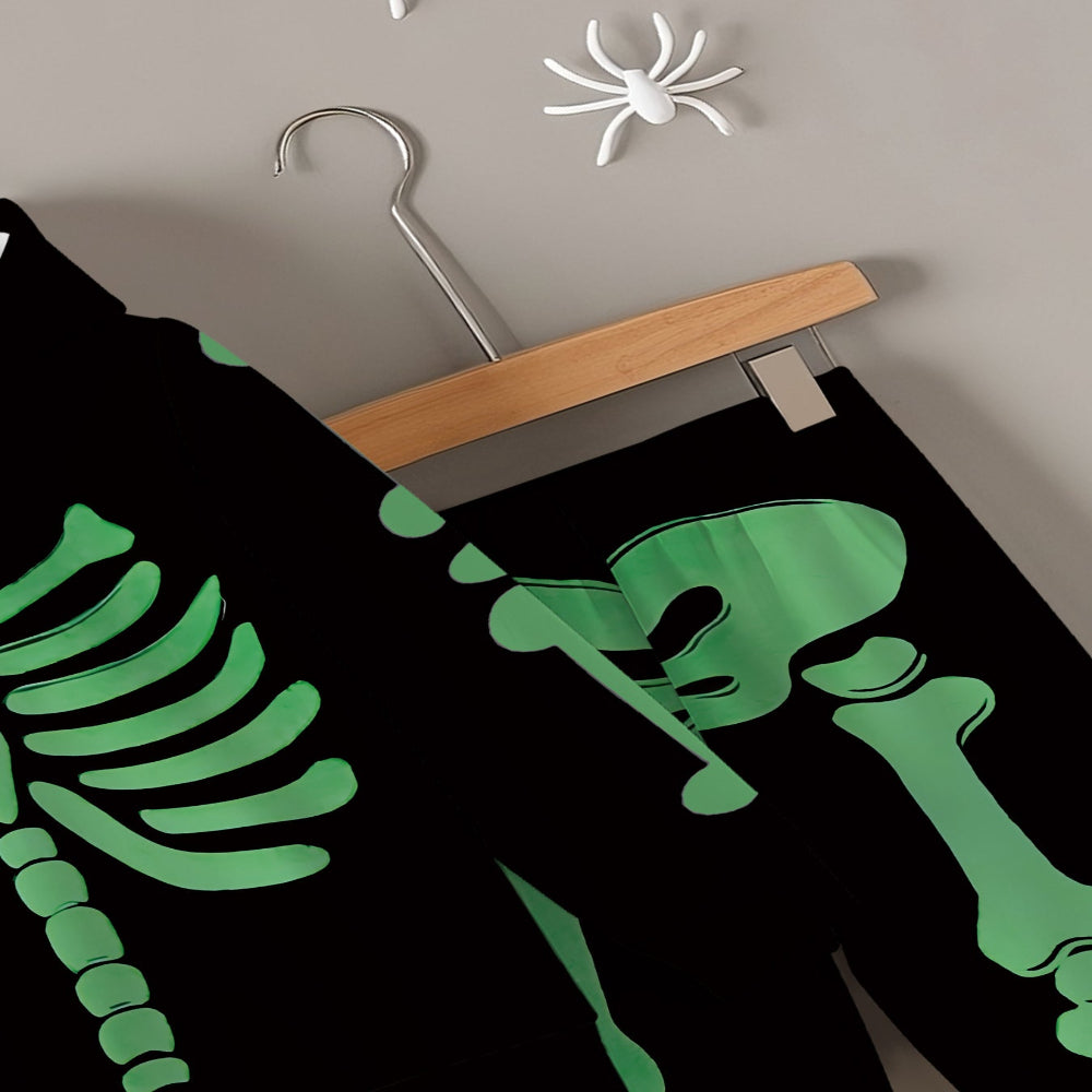 Halloween Toddler Skeleton Costume Hoodie Set