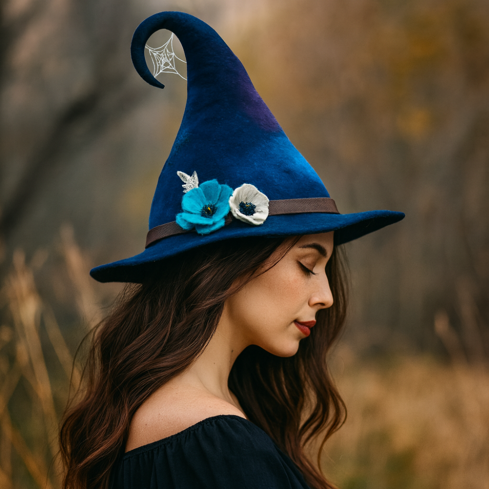 Halloween Witch Hat Handmade Merino Wool Felt