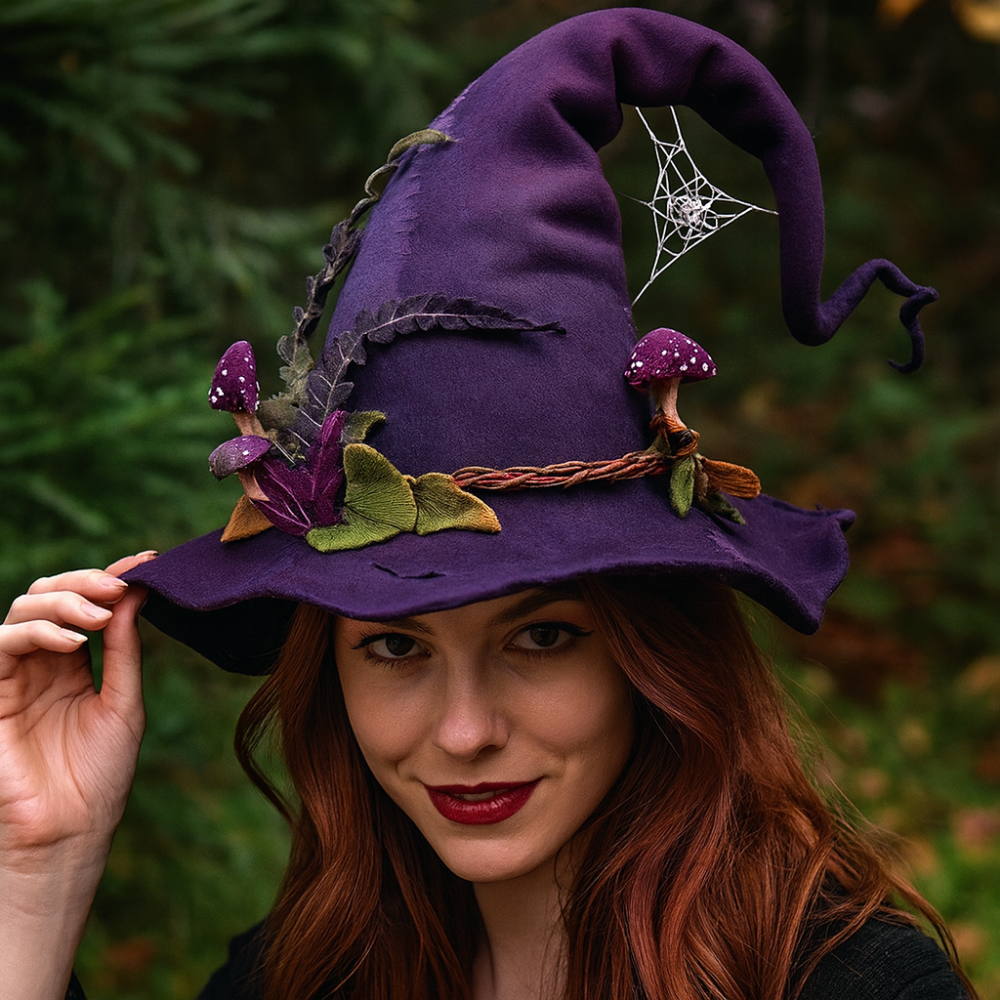 Halloween Witch Hat Handmade Merino Wool Felt