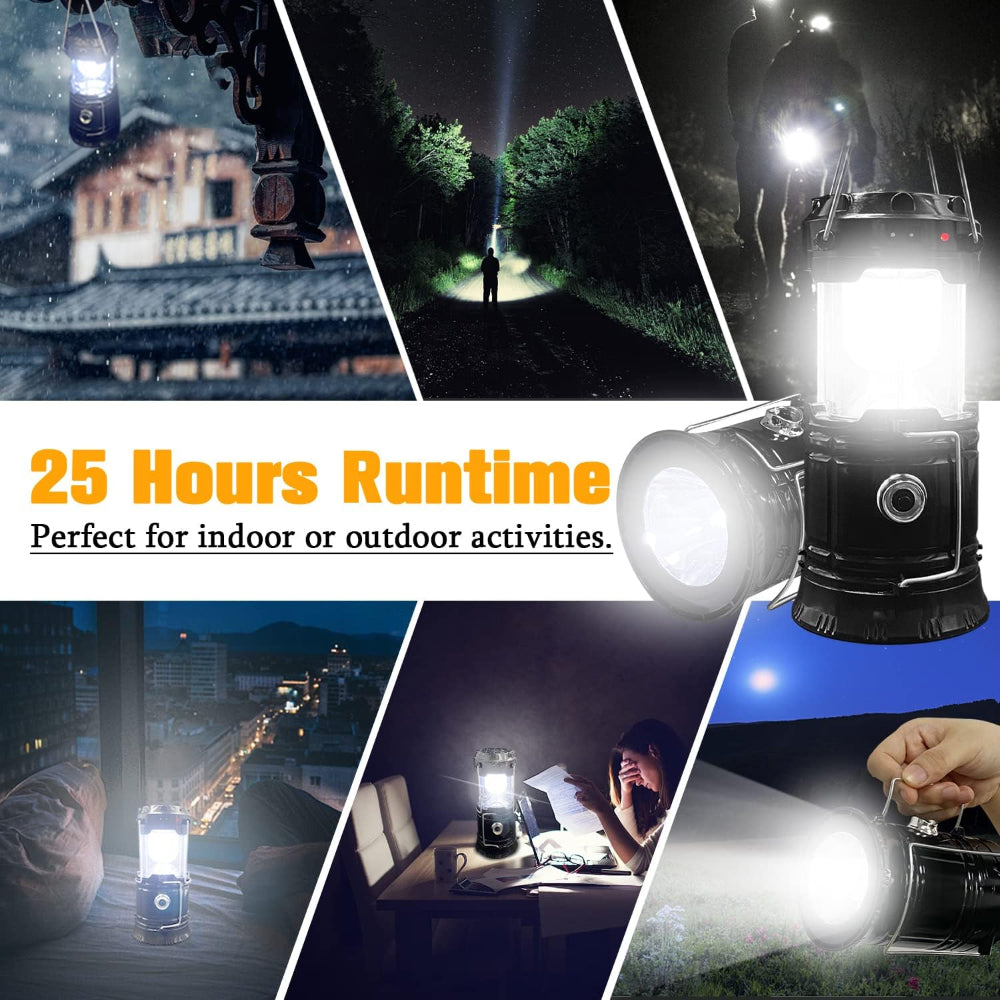 Hunting Gear Solar Rechargeable LED Camping Lantern