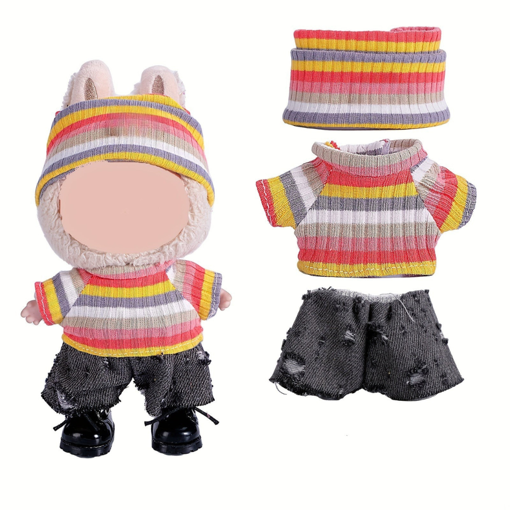 Dolls Clothes Knitted Outfit Set Skirt Wool