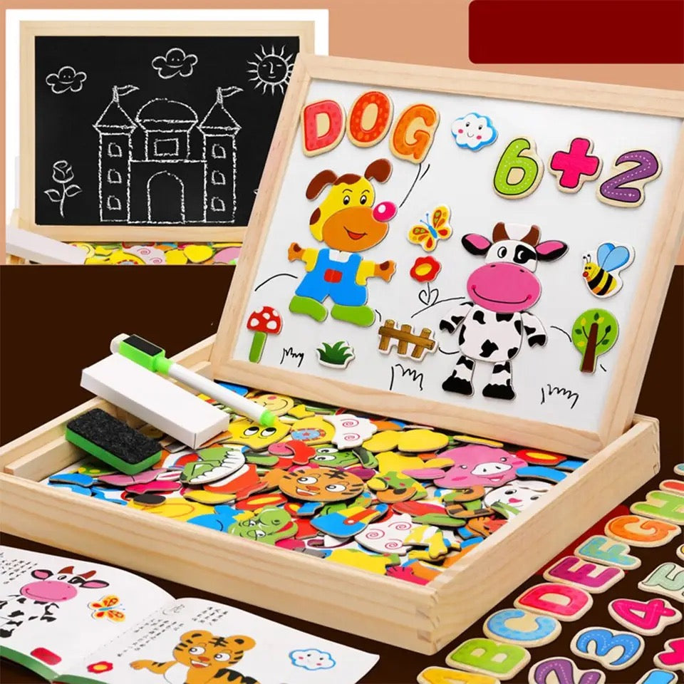 Wooden Magnetic Toys Drawing Board for Kids