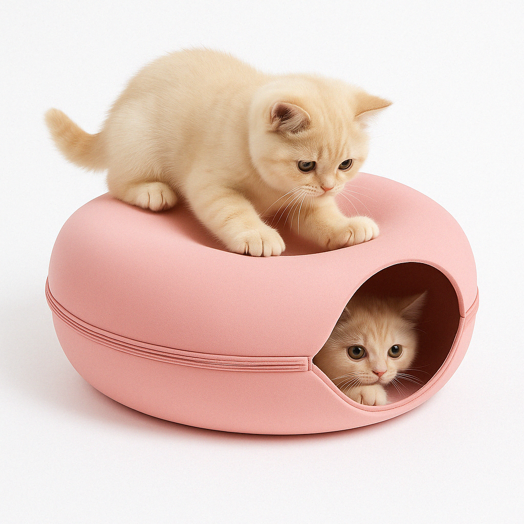 Cat Bed Felt Tunnel Cave for Multi Cats