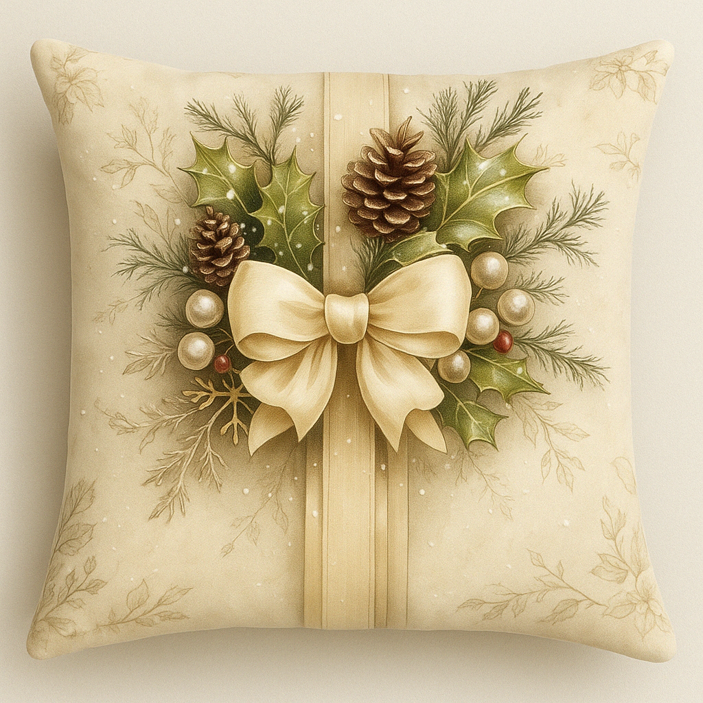 Cushion Covers Christmas Velvet Vintage Style