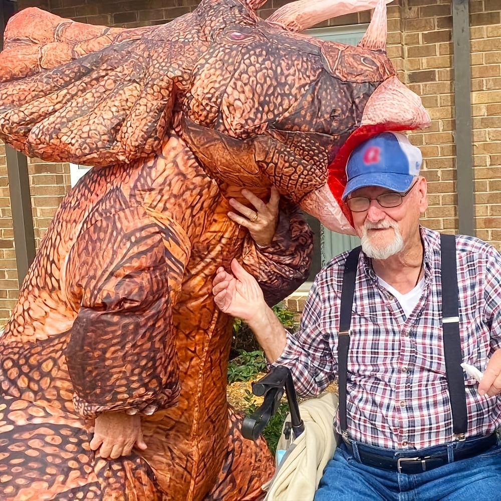 Inflatable Dinosaur Suit Halloween Costume Triceratops