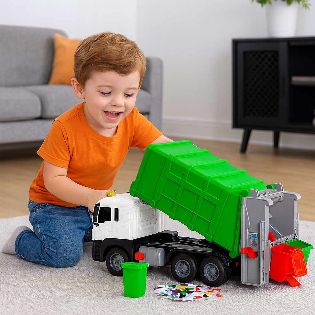 Toy Recycling Truck Kids Educational Play Vehicle