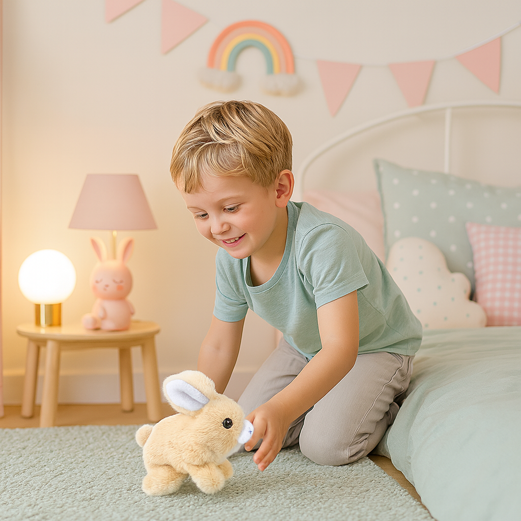 Plush Bunny Toy Soft Hopping Rabbit