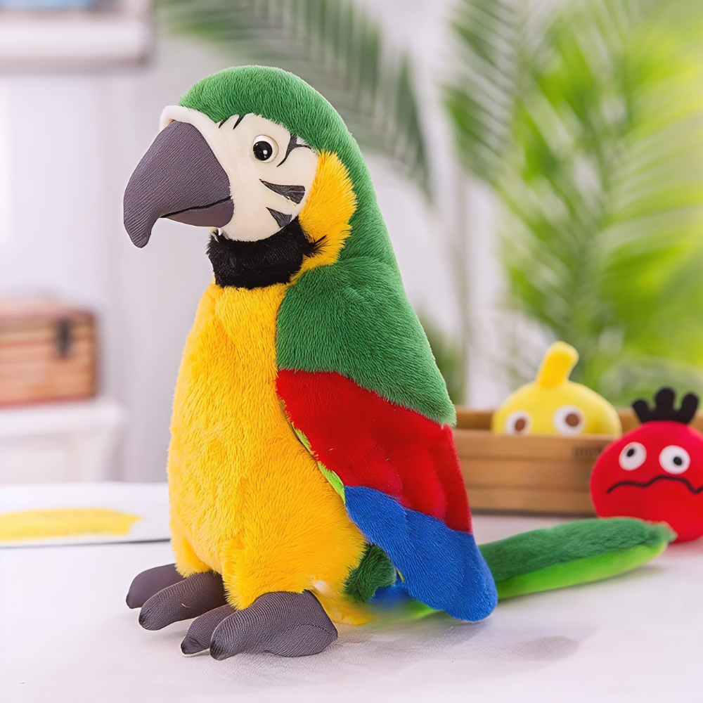 Plush Talking Toy Parrot Voice Mimic Bird