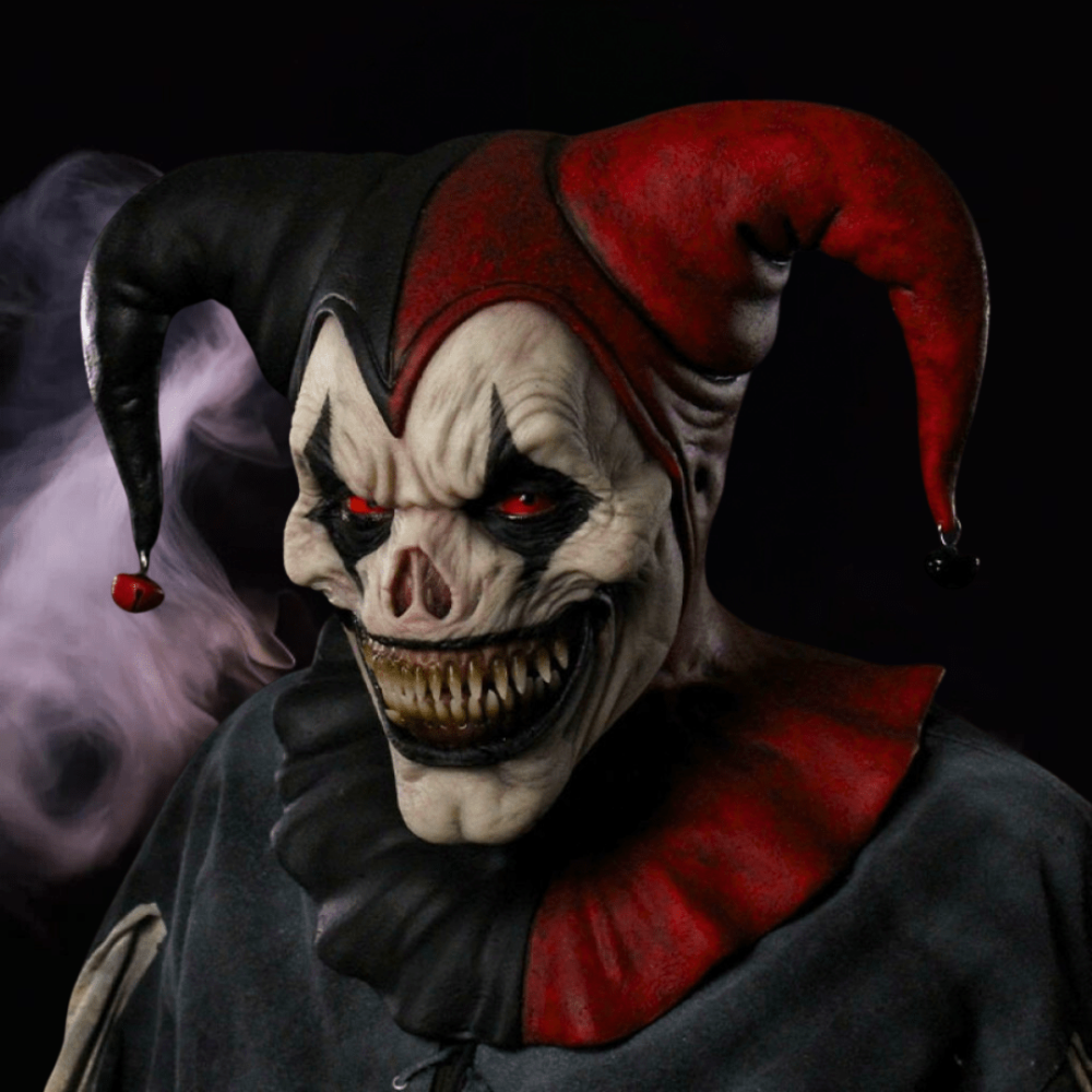 Halloween Clown Mask Dark Carnival Jester Full Head Horror Design