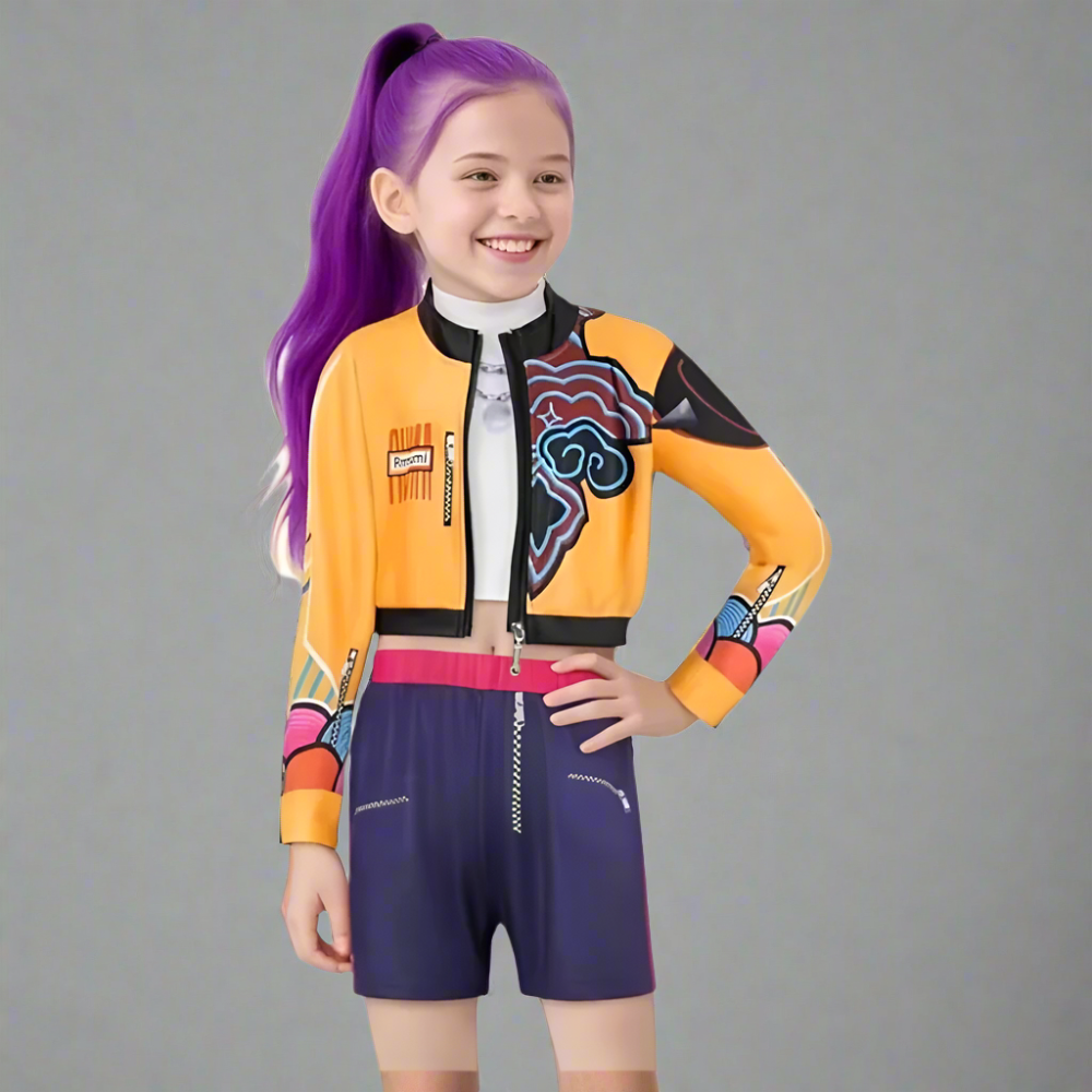 Kids Kpop Hunter Halloween Costume Set