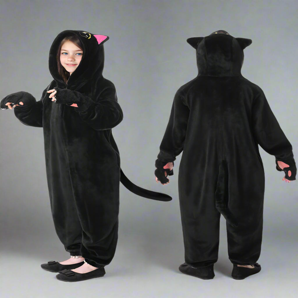 Halloween Kids Cat Costume Onesie Cosplay Outfit