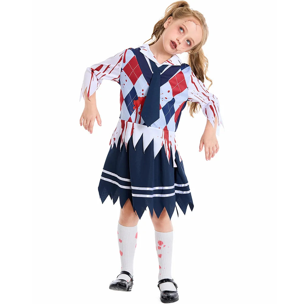 Kids Zombie School Halloween Costume