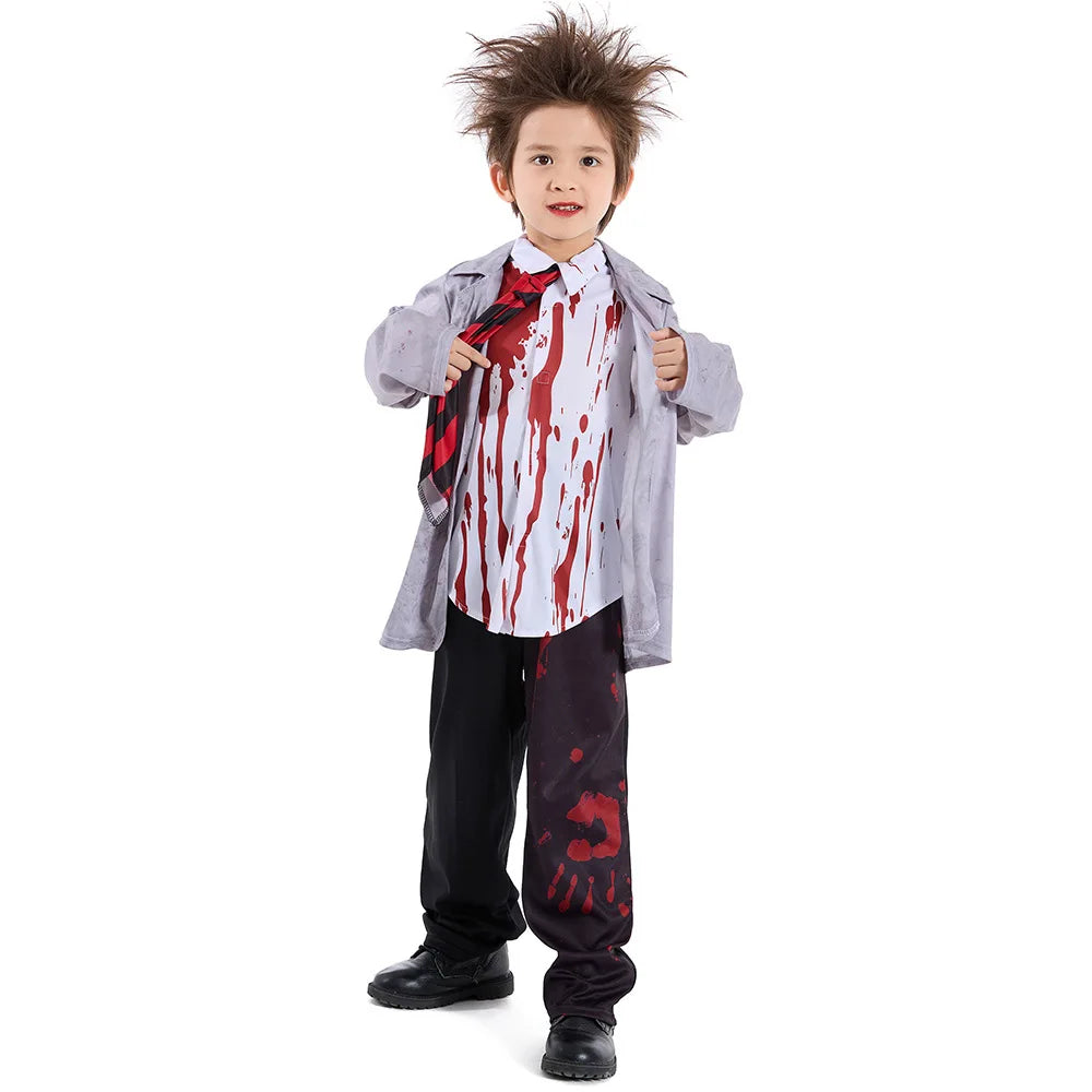 Kids Zombie School Halloween Costume