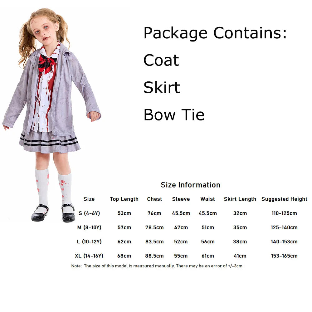 Kids Zombie School Halloween Costume