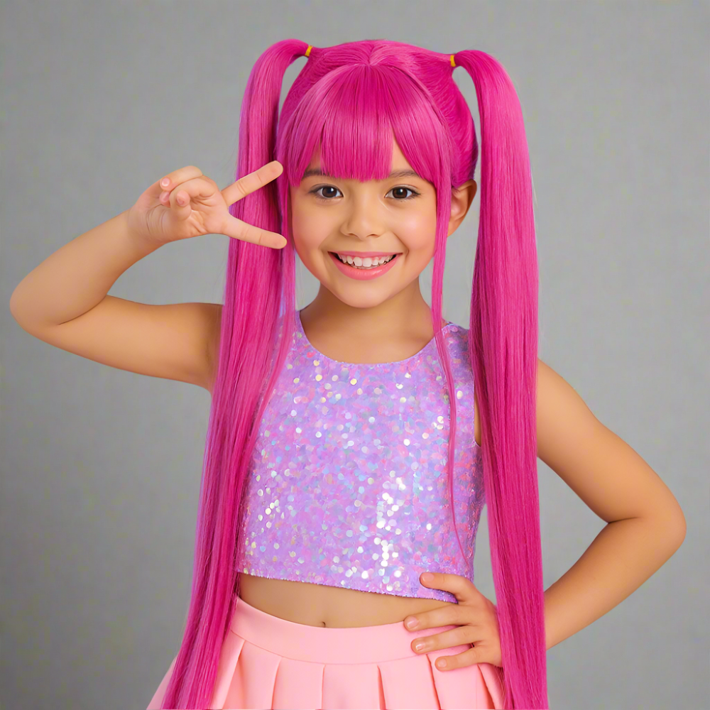 Kpop Hunter Halloween Costume Kids Wig Set