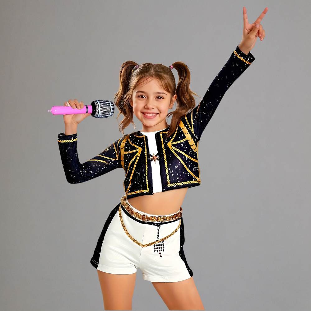 Kpop Hunter Kids Halloween Costume Singer Outfit