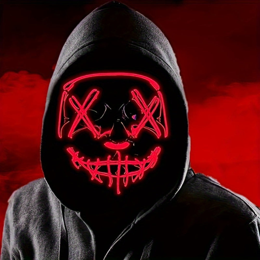 LED Glowing Halloween Purge Mask