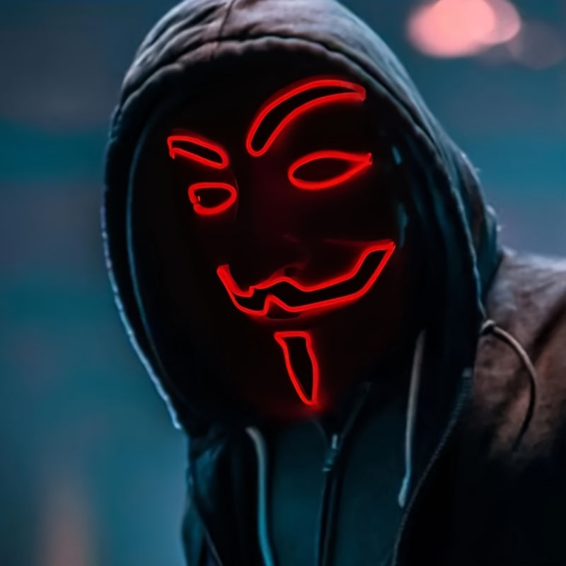 LED Glowing Halloween Purge Mask