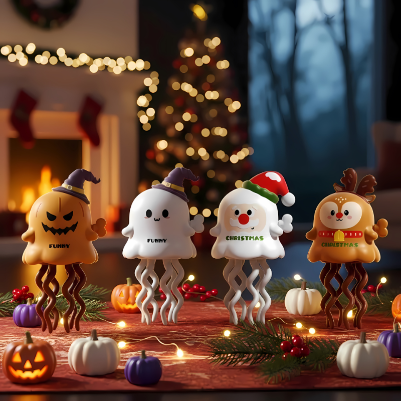 Halloween Decoration Wind Up Ghost Holiday Toy Set