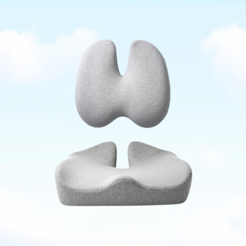 Memory Foam Ergonomic Seat and Back Support Cushion