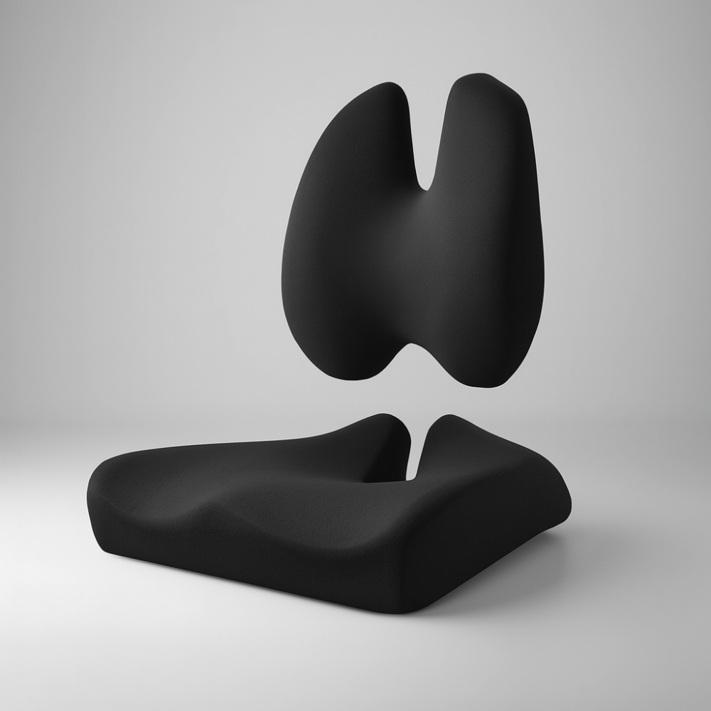 Memory Foam Ergonomic Seat and Back Support Cushion