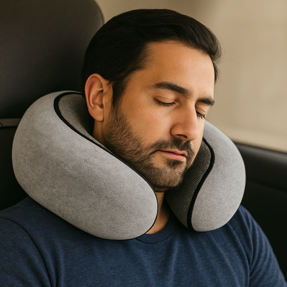 Memory Foam Travel Neck Pillow Airplane Car Ergonomic Sleep Cushion