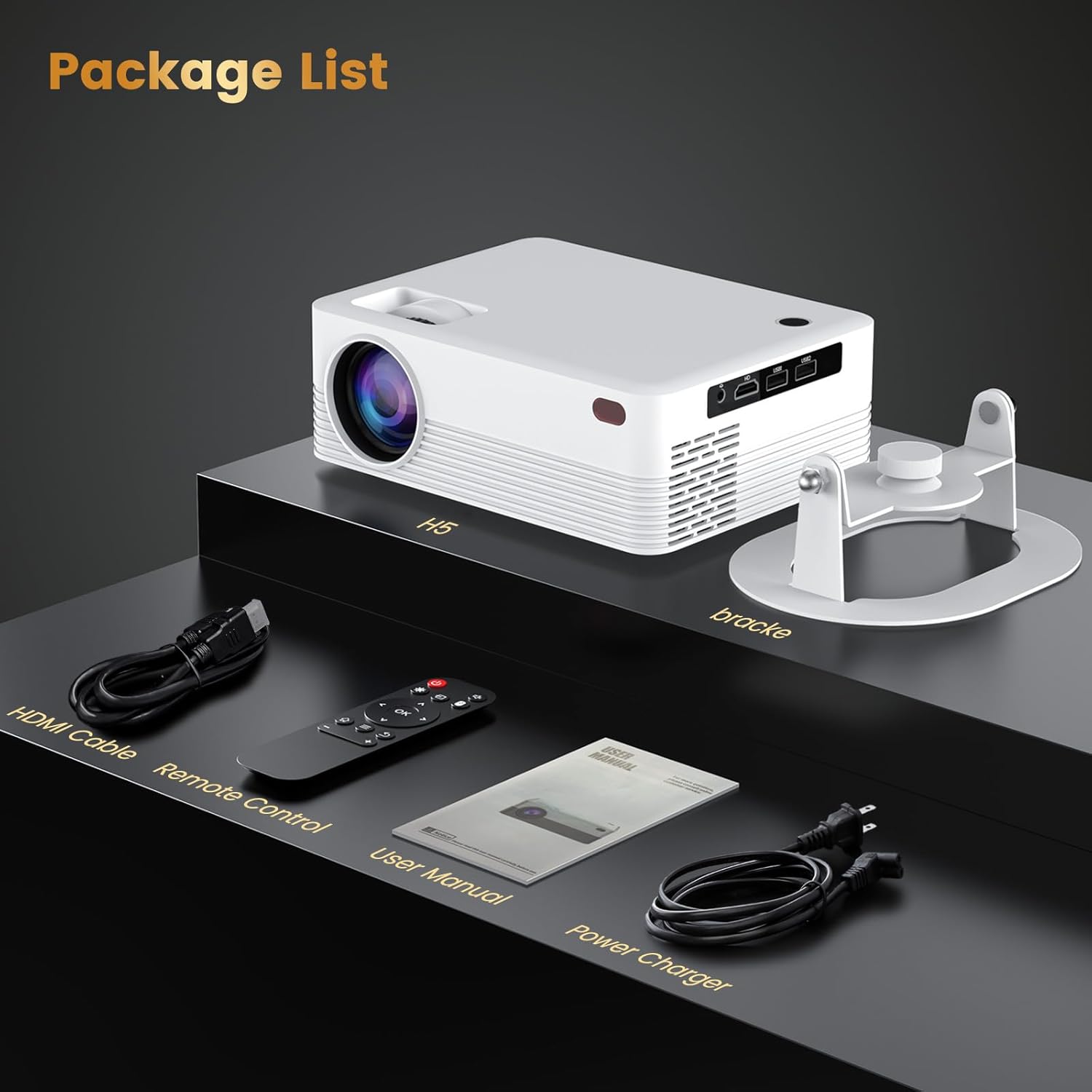 Mini HD Home Cinema Projector Portable