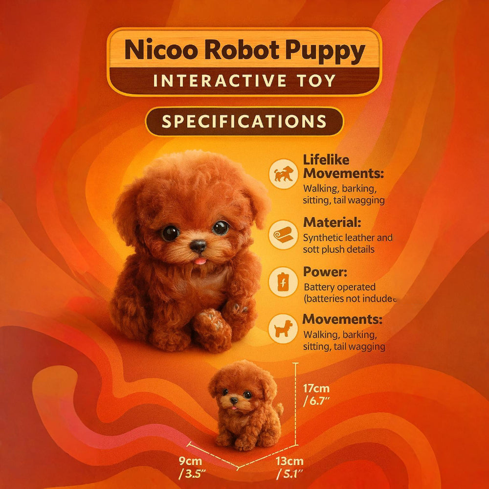 Nicoo Robot Puppy Interactive Toy Realistic Lifelike Dog for Kids